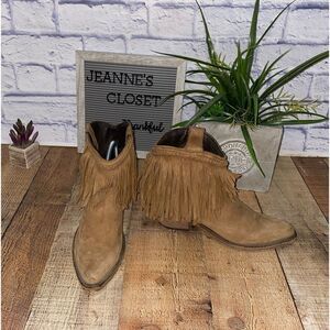 Liberty Black Vegas Fringe Ankle Boots